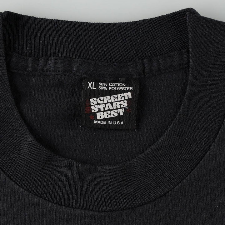 90'S Screen Stars Best Printed T-shirt Made in USA Men's XL Vintage cotton black type Vintage Second Hand