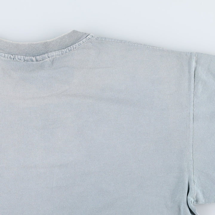 90'S Anvil Pigment Dye Print T-Shirt, Made in USA, Men's Size L (Equivalent), Vintage cotton Blue type light blue Vintage Second Hand
