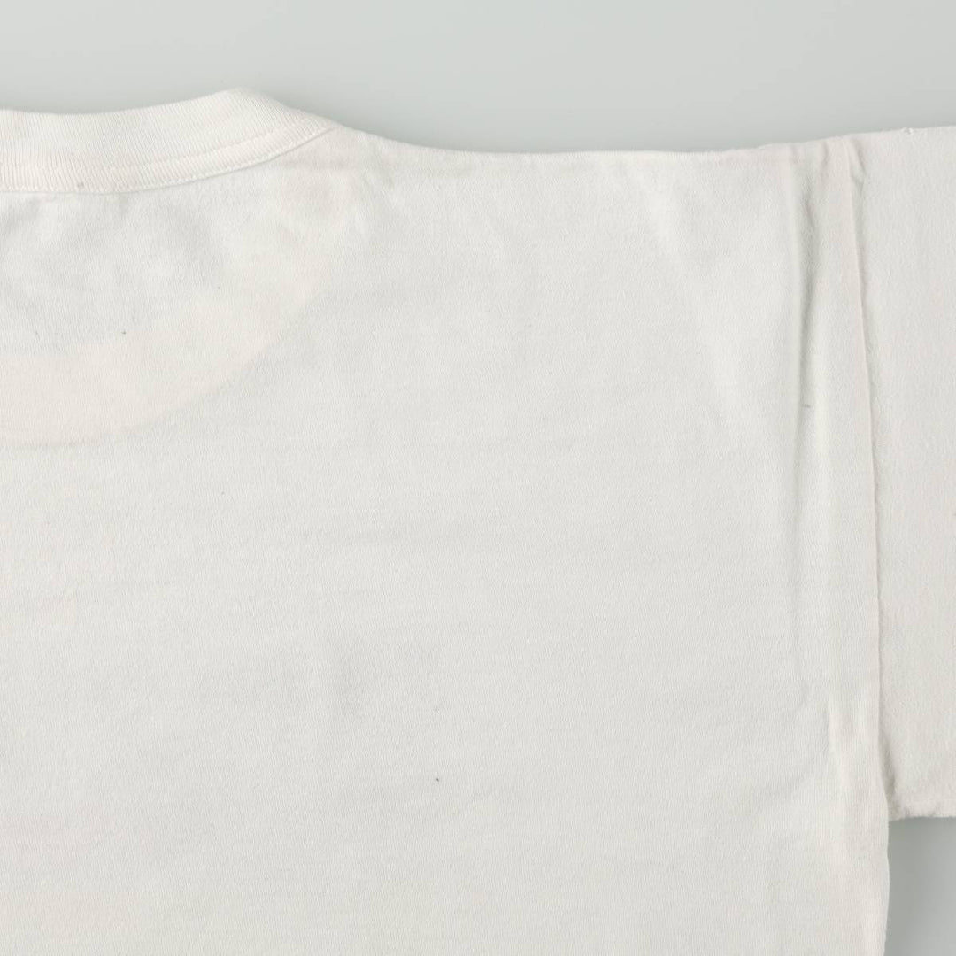 90'S WORLD T'S Art T-shirt, Men's Size L (approx.), Vintage cotton white type Vintage Second Hand