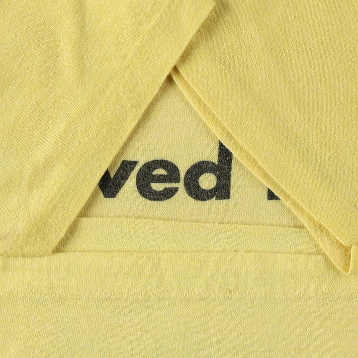 ~90'S Vintage Printed T-shirt, Men's S size unclear yellow type Vintage Second Hand
