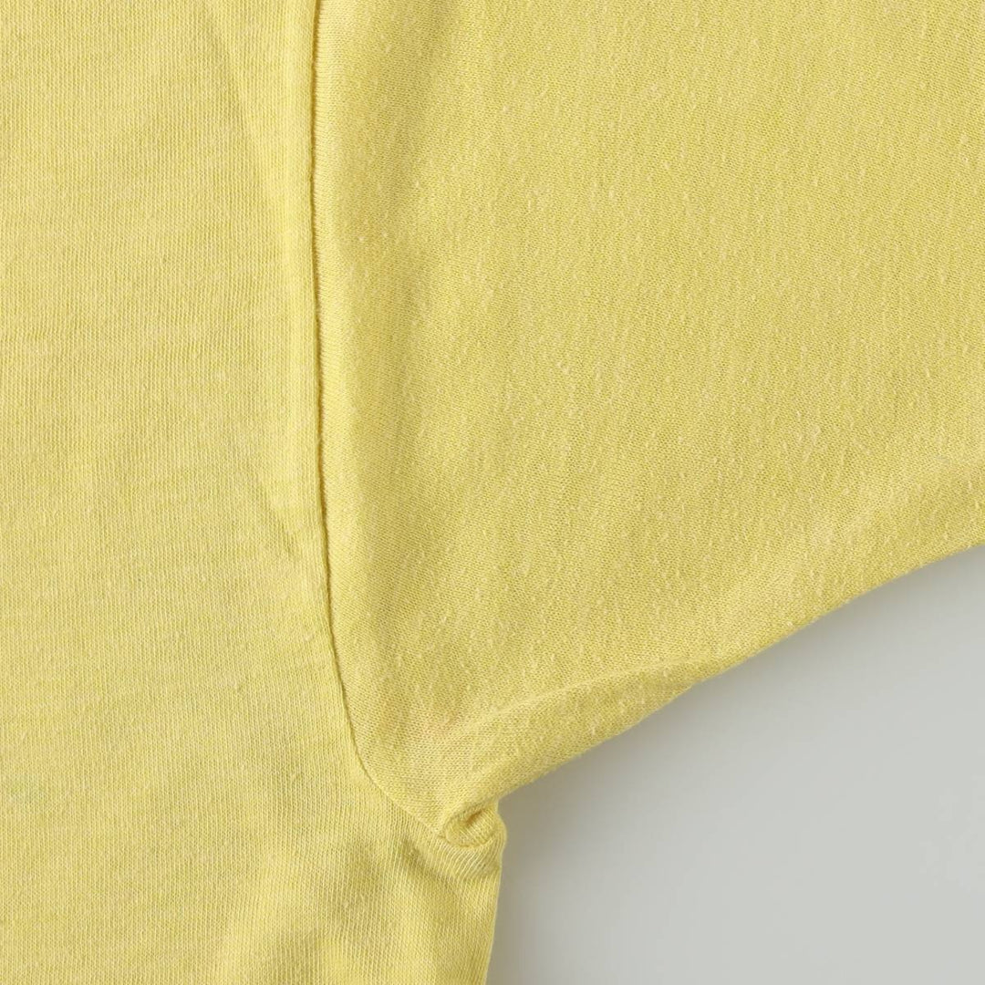 ~90'S Vintage Printed T-shirt, Men's S size unclear yellow type Vintage Second Hand