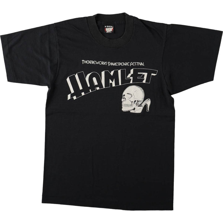 Fruit of the Loom parody print T-shirt, made in the USA, men's size M equivalent. cotton black type Vintage Second Hand