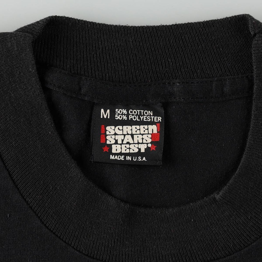 Fruit of the Loom parody print T-shirt, made in the USA, men's size M equivalent. cotton black type Vintage Second Hand