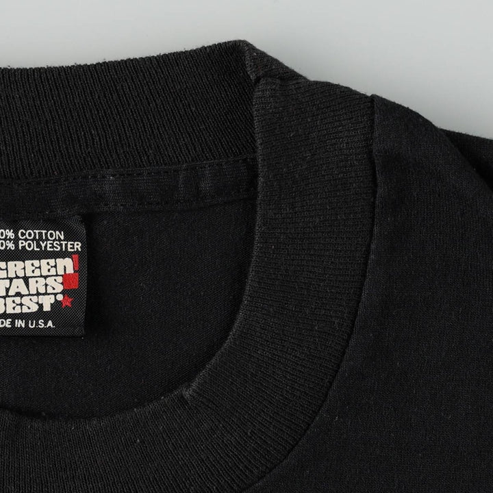 Fruit of the Loom parody print T-shirt, made in the USA, men's size M equivalent. cotton black type Vintage Second Hand