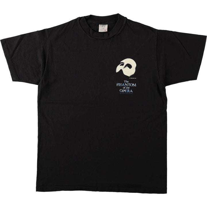 80'S Delta Phantom of the Opera Print T-Shirt, Men's Size L (Equivalent), Vintage cotton black type Vintage Second Hand