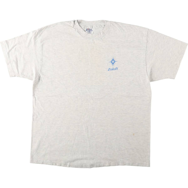 90'S Hanes ZOLOFT Advertising T-Shirt, Made in USA, Men's XL equivalent, Vintage cotton gray type Vintage Second Hand