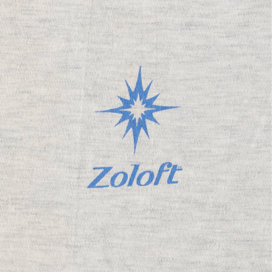 90'S Hanes ZOLOFT Advertising T-Shirt, Made in USA, Men's XL equivalent, Vintage cotton gray type Vintage Second Hand