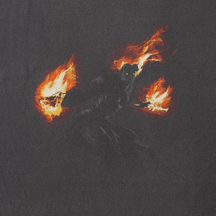 Magic: The Gathering Fire Pattern Print T-Shirt (Men's XL equivalent) cotton Charcoal Vintage Second Hand