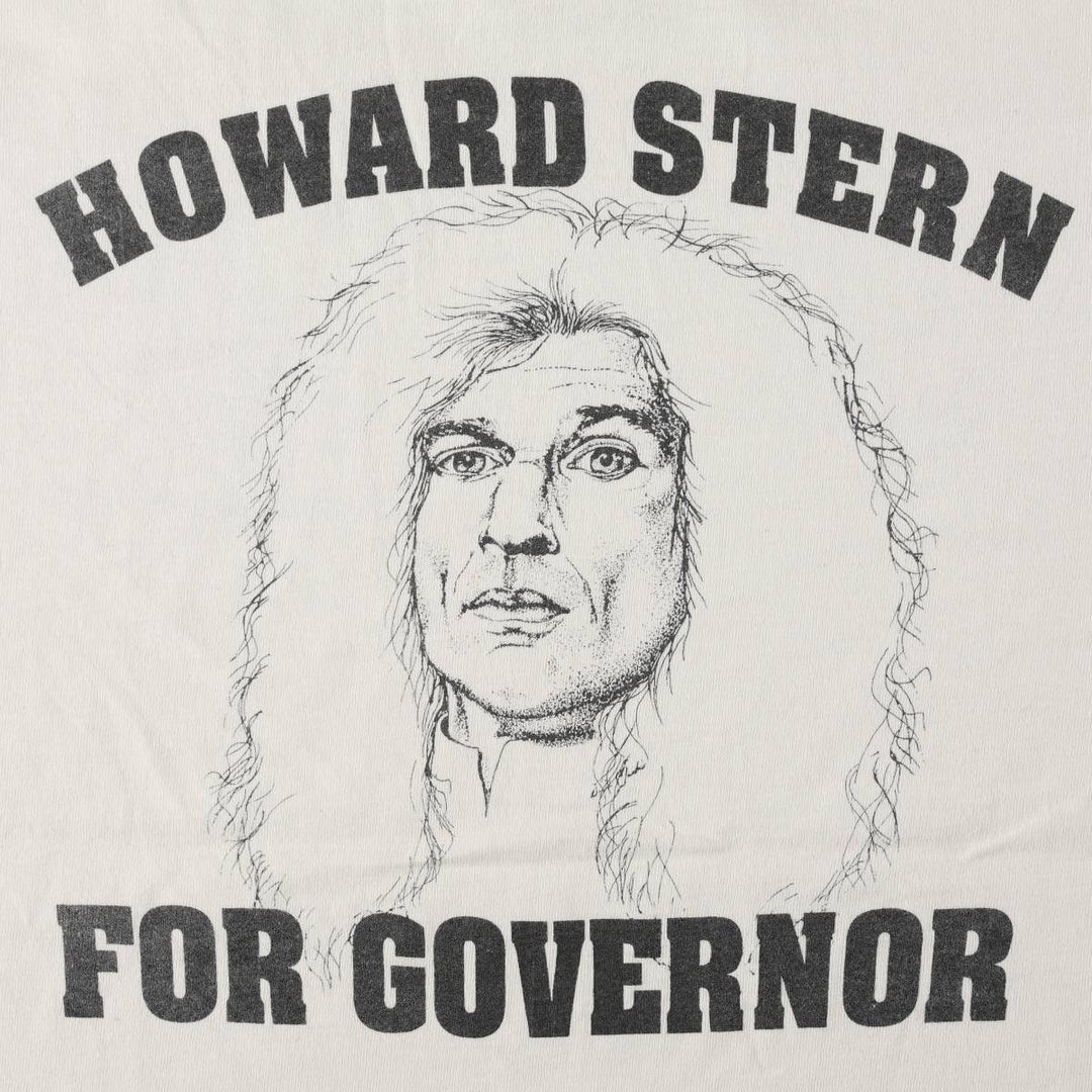 90'S Fruit of the Loom Howard Stern Print T-Shirt, Made in USA, Men's Size XL (approx.) cotton white type Vintage Second Hand