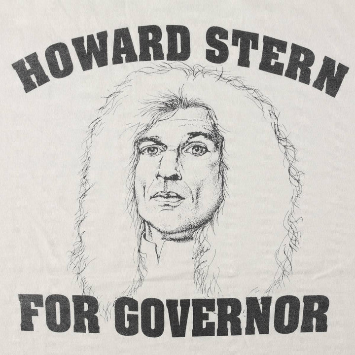 90'S Fruit of the Loom Howard Stern Print T-Shirt, Made in USA, Men's Size XL (approx.) cotton white type Vintage Second Hand