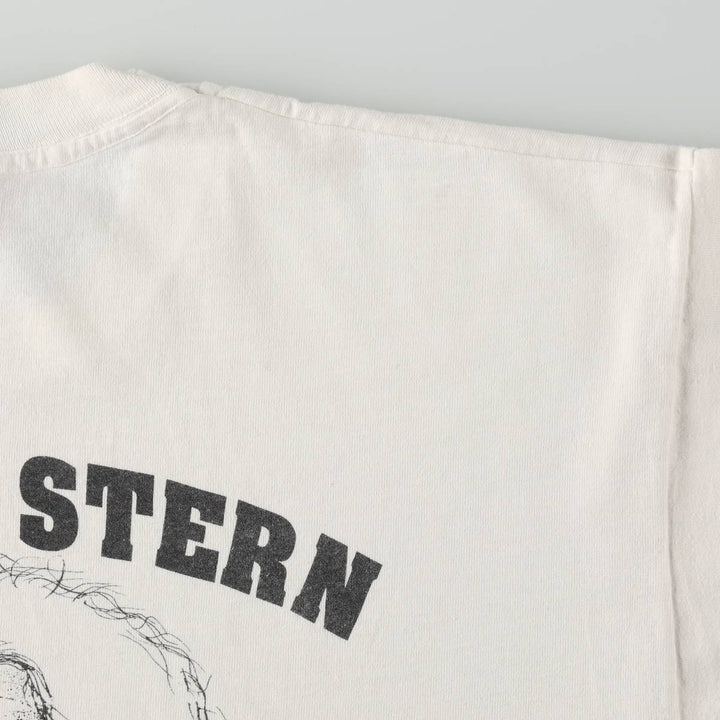 90'S Fruit of the Loom Howard Stern Print T-Shirt, Made in USA, Men's Size XL (approx.) cotton white type Vintage Second Hand