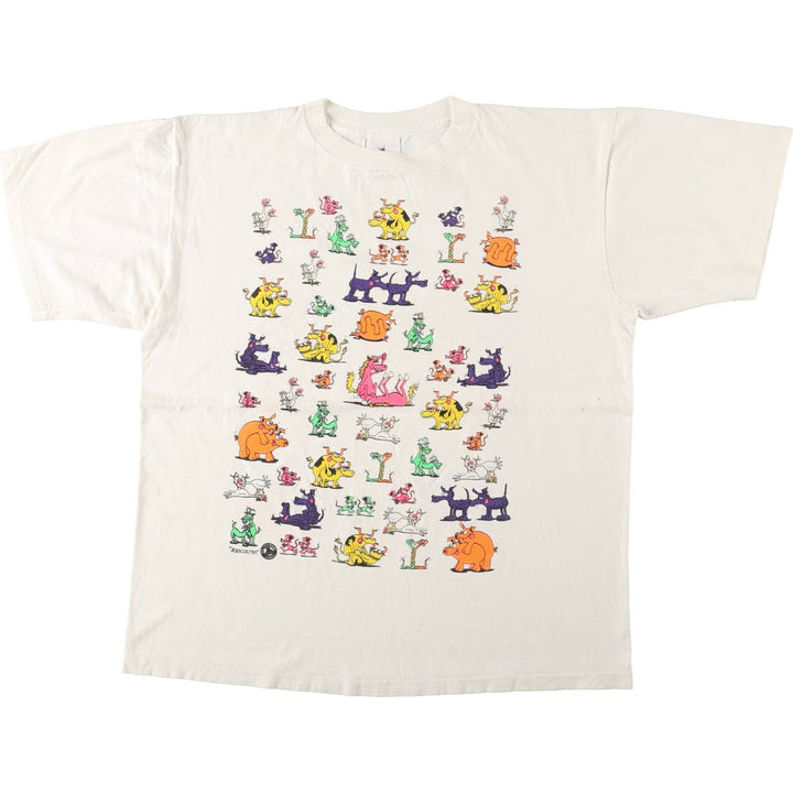 90'S OUTHOUSE DESIGNS erotic printed t-shirt, made in USA, men's size XL equivalent, vintage. cotton white type Vintage Second Hand