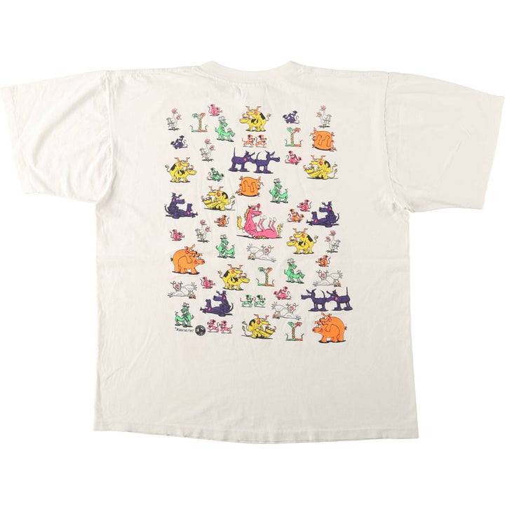 90'S OUTHOUSE DESIGNS erotic printed t-shirt, made in USA, men's size XL equivalent, vintage. cotton white type Vintage Second Hand