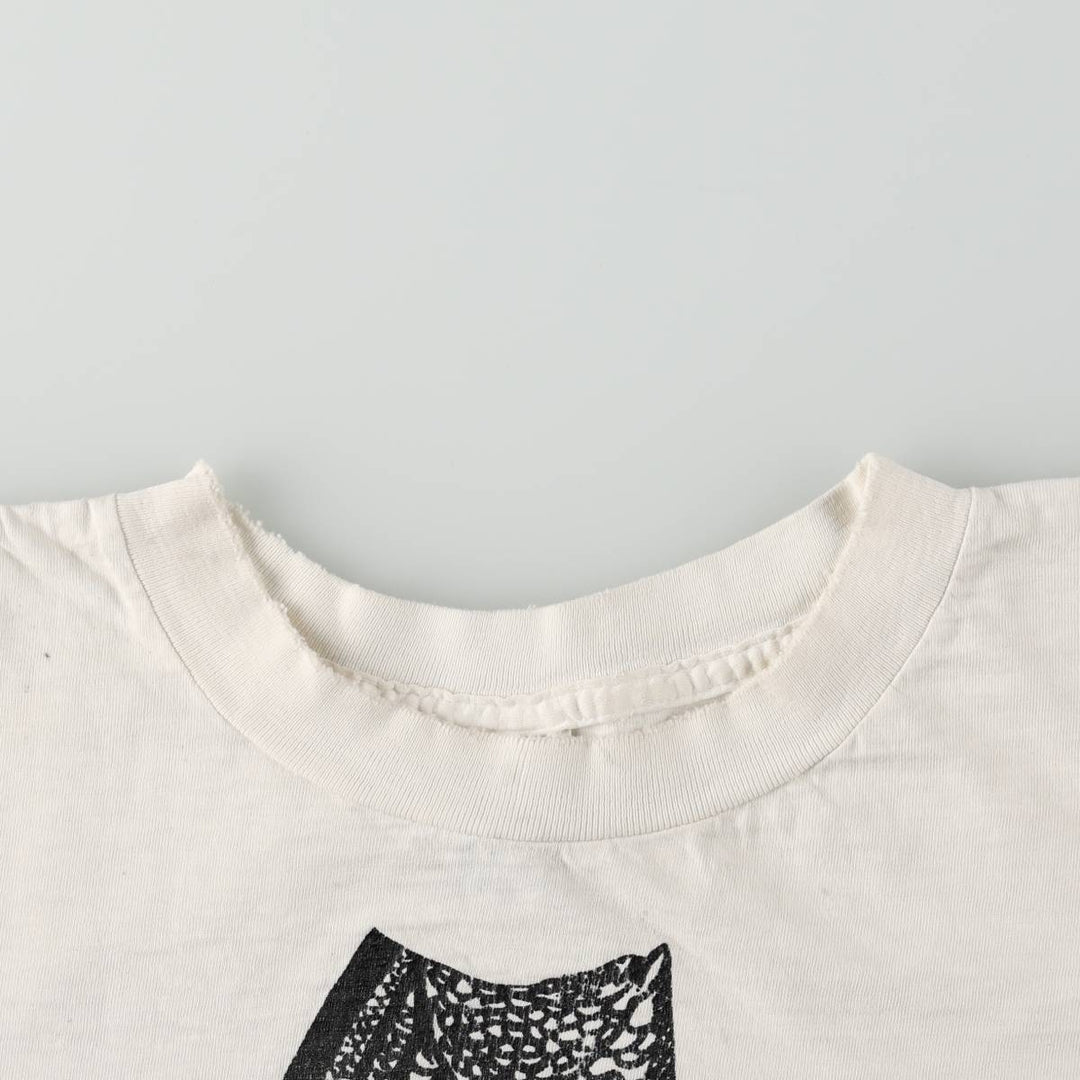90'S Columbia White Tag Fish Print Short-Sleeve T-Shirt, Made in USA, Men's XXL Equivalent, Vintage cotton white type Vintage Second Hand