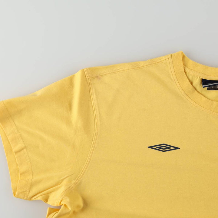 Umbro logo print T-shirt, men's size XL. cotton yellow type Vintage Second Hand