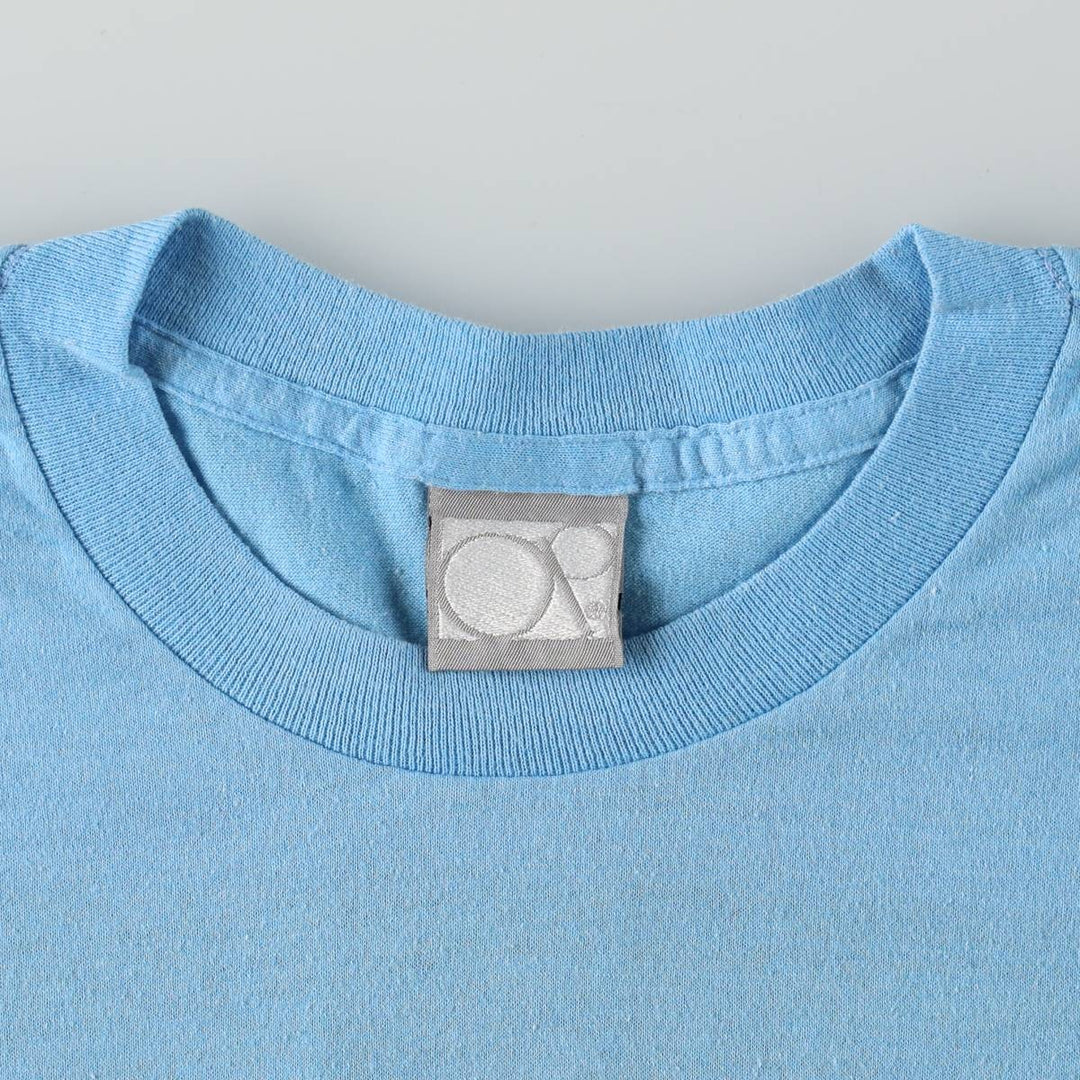 90'S Ocean Pacific Silver Tag Surf Skate T-Shirt, Made in USA, Men's Size L (Equivalent), Vintage cotton Blue type light blue Vintage Second Hand