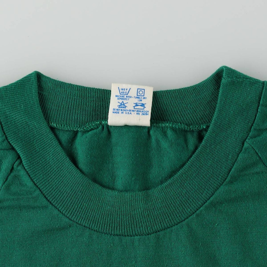 Vintage 1980'S Champion Trico Tag Print T-Shirt, Made in USA, Men's Size Medium polyester green type Vintage Second Hand