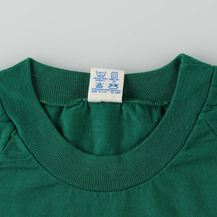Vintage 1980'S Champion Trico Tag Print T-Shirt, Made in USA, Men's Size Medium polyester green type Vintage Second Hand