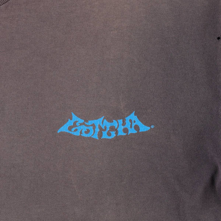 Vintage 90'S GOTCHA surf and skateboard T-shirt, made in the USA, size XL, men's cotton Charcoal Vintage Second Hand