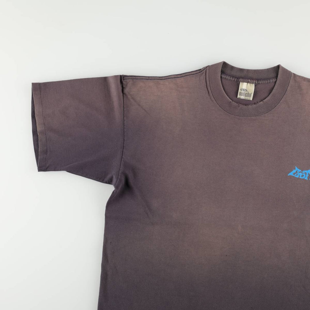 Vintage 90'S GOTCHA surf and skateboard T-shirt, made in the USA, size XL, men's cotton Charcoal Vintage Second Hand