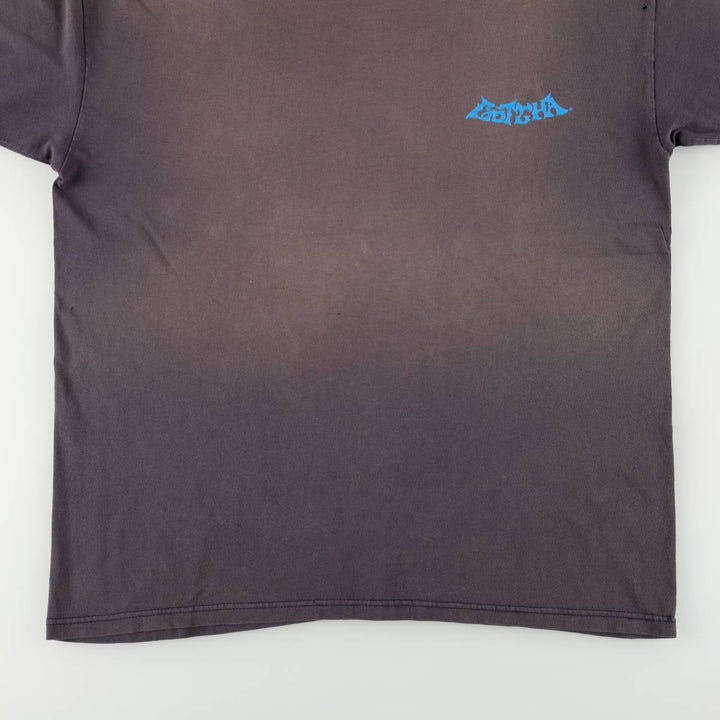 Vintage 90'S GOTCHA surf and skateboard T-shirt, made in the USA, size XL, men's cotton Charcoal Vintage Second Hand