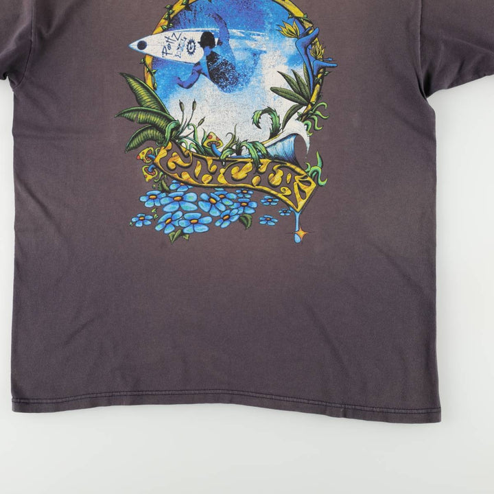 Vintage 90'S GOTCHA surf and skateboard T-shirt, made in the USA, size XL, men's cotton Charcoal Vintage Second Hand