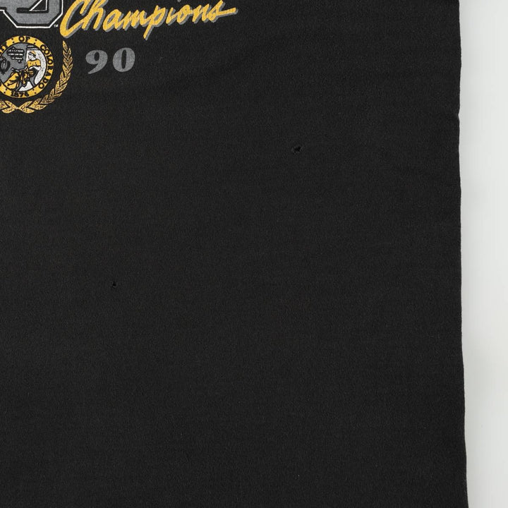90'S Fruit of the Loom College T-shirt, Made in USA, Men's XL, Vintage cotton black type Vintage Second Hand