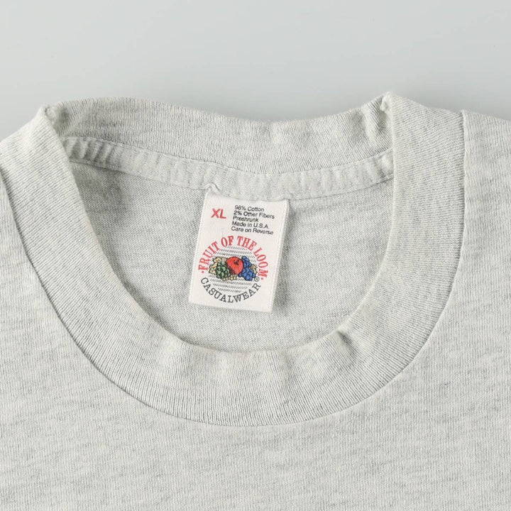 90'S Fruit of the Loom Washington Redskins sports print T-shirt, Made in USA, Men's XL equivalent, Vintage cotton gray type Vintage Second Hand