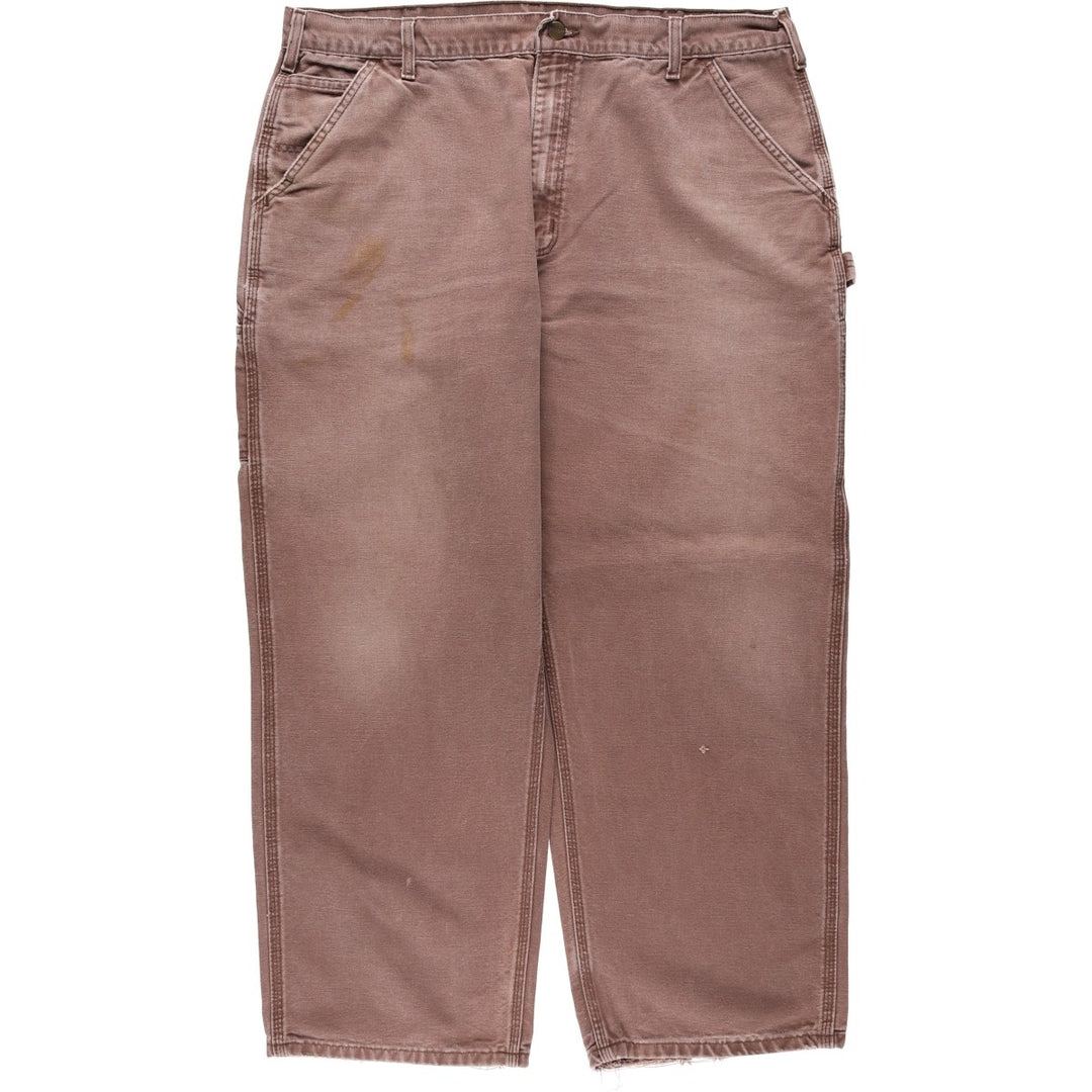 Big Size Carhartt Dungaree Fit Duck Painter Pants, Men's W39 equivalent. cotton brown type Vintage Second Hand