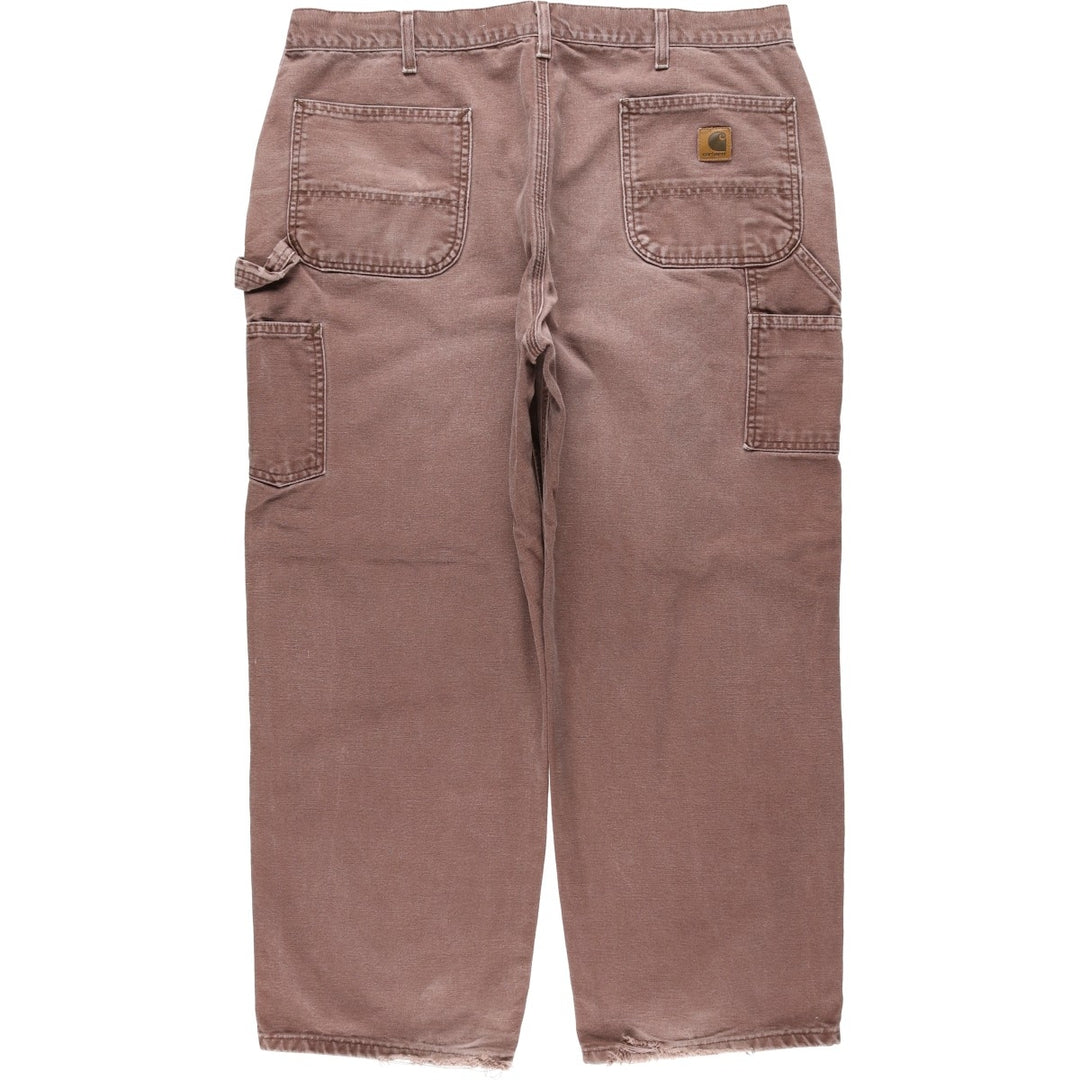 Big Size Carhartt Dungaree Fit Duck Painter Pants, Men's W39 equivalent. cotton brown type Vintage Second Hand