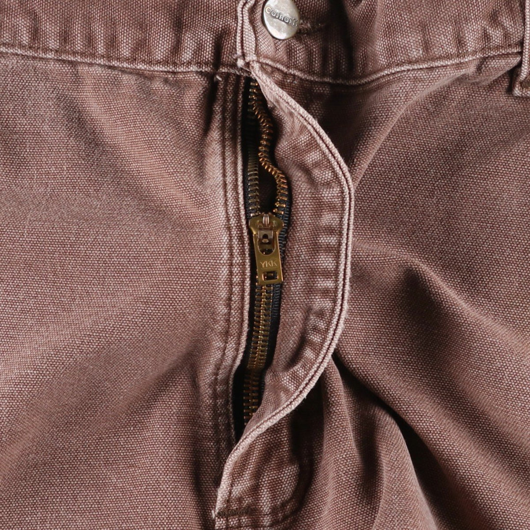 Big Size Carhartt Dungaree Fit Duck Painter Pants, Men's W39 equivalent. cotton brown type Vintage Second Hand