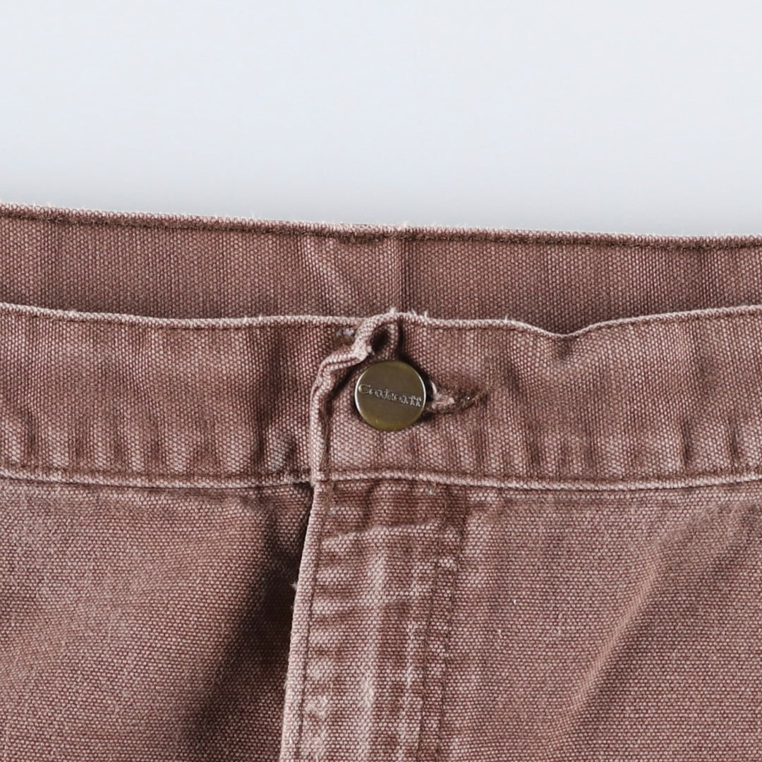 Big Size Carhartt Dungaree Fit Duck Painter Pants, Men's W39 equivalent. cotton brown type Vintage Second Hand