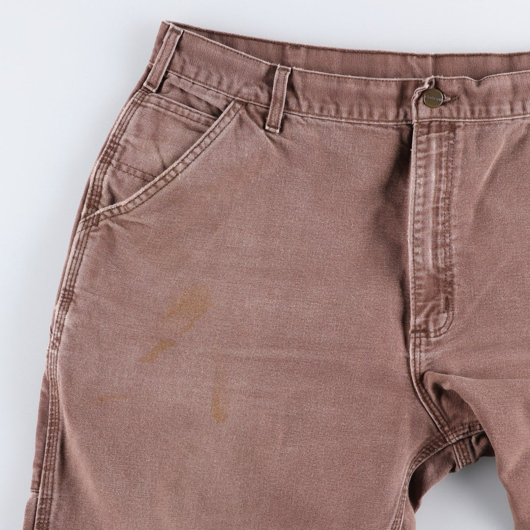 Big Size Carhartt Dungaree Fit Duck Painter Pants, Men's W39 equivalent. cotton brown type Vintage Second Hand