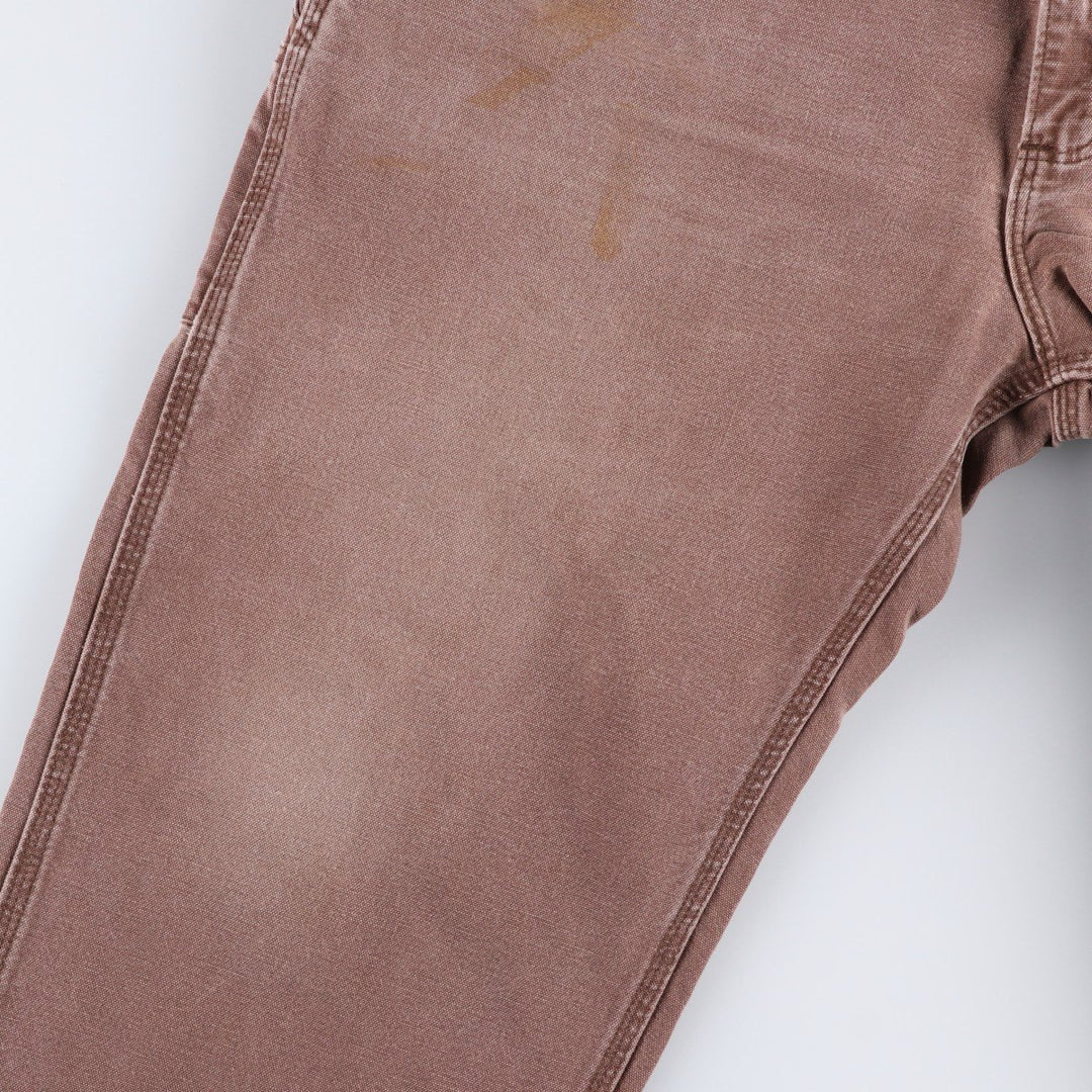 Big Size Carhartt Dungaree Fit Duck Painter Pants, Men's W39 equivalent. cotton brown type Vintage Second Hand