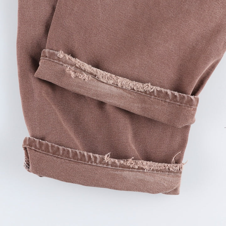 Big Size Carhartt Dungaree Fit Duck Painter Pants, Men's W39 equivalent. cotton brown type Vintage Second Hand