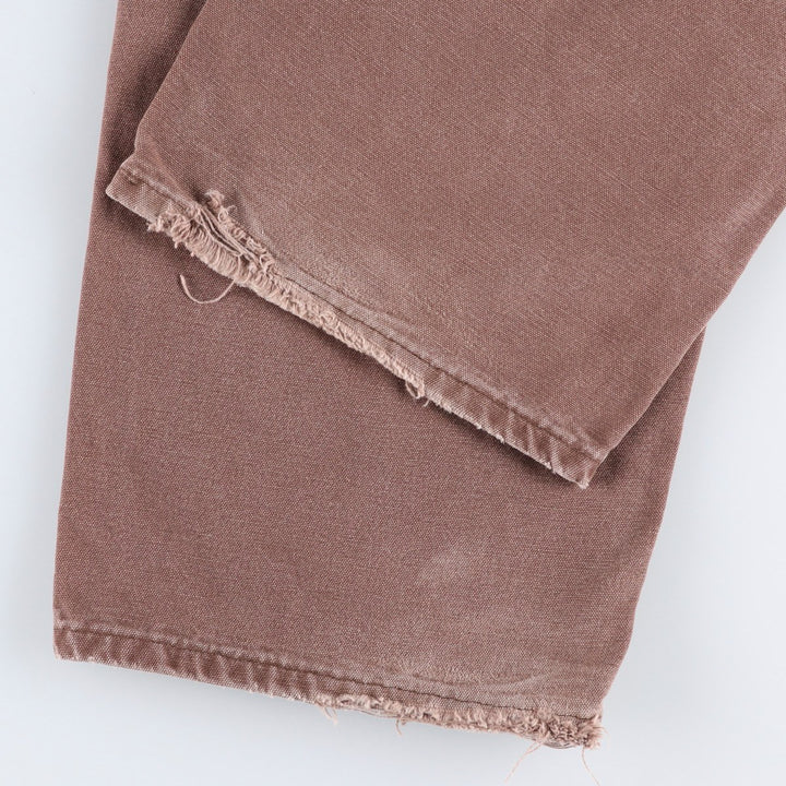 Big Size Carhartt Dungaree Fit Duck Painter Pants, Men's W39 equivalent. cotton brown type Vintage Second Hand