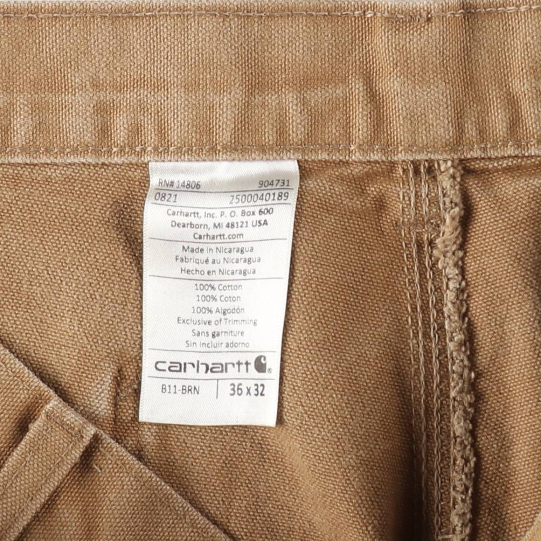 Carhartt Duck Painter Pants, Men's, W37 equivalent cotton brown type Vintage Second Hand