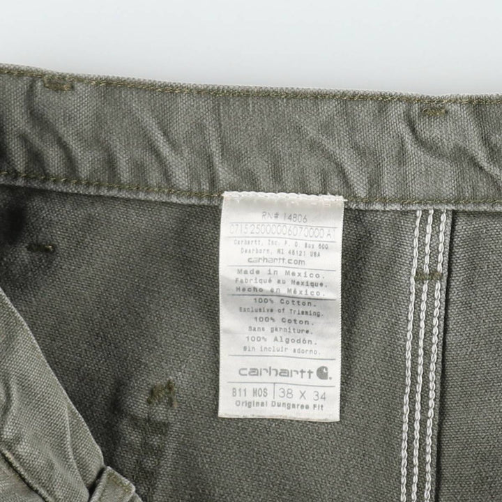 Carhartt Original Dungaree Fit Duck Painter Pants, Men's, W37 equivalent cotton Khaki type Vintage Second Hand