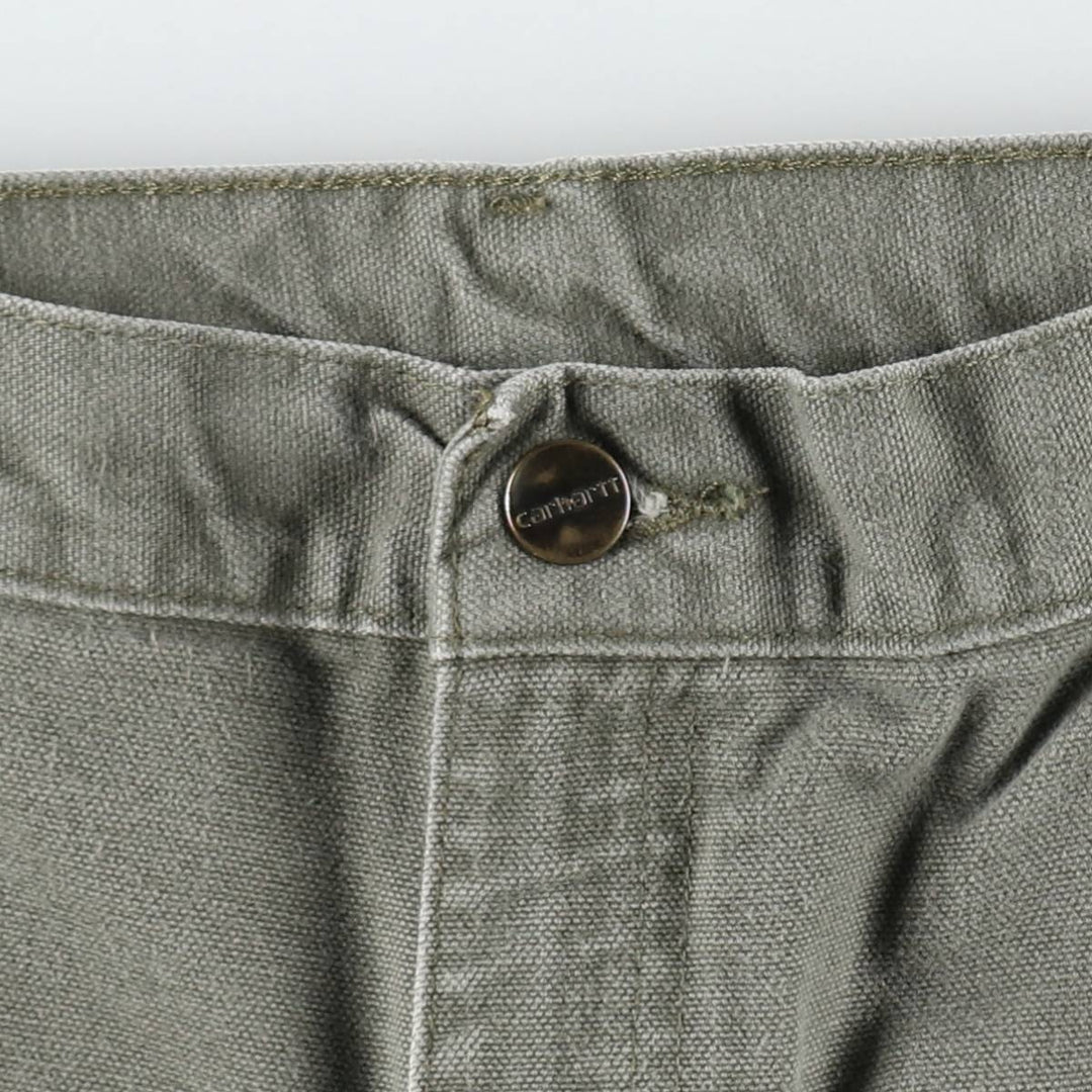 Carhartt Original Dungaree Fit Duck Painter Pants, Men's, W37 equivalent cotton Khaki type Vintage Second Hand