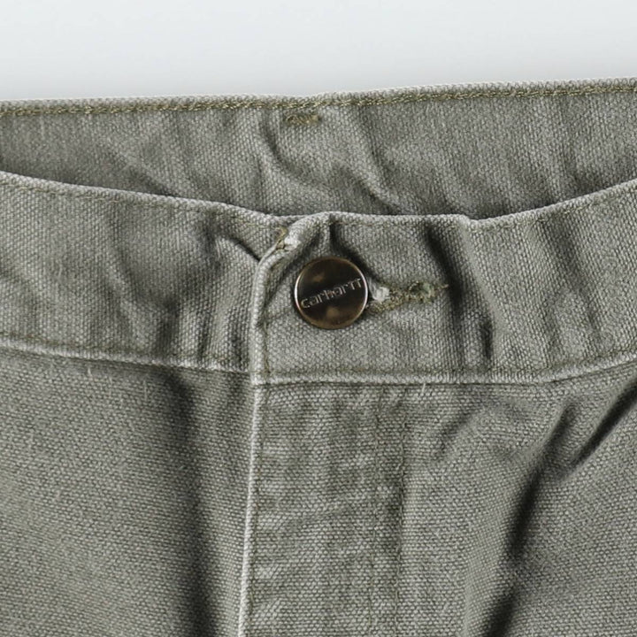 Carhartt Original Dungaree Fit Duck Painter Pants, Men's, W37 equivalent cotton Khaki type Vintage Second Hand