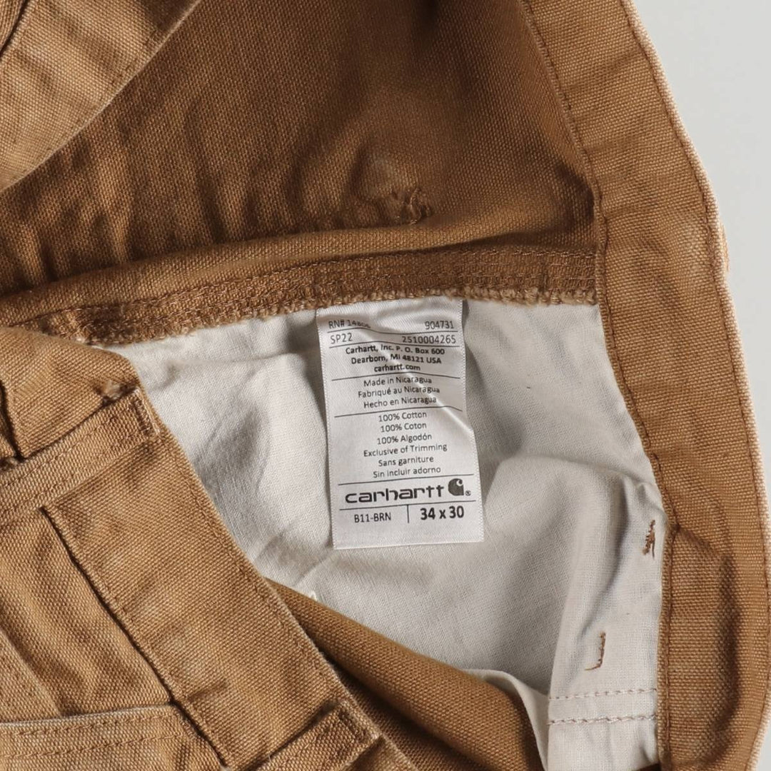 Carhartt Duck Painter Pants, Men's, W34 equivalent cotton brown type Vintage Second Hand