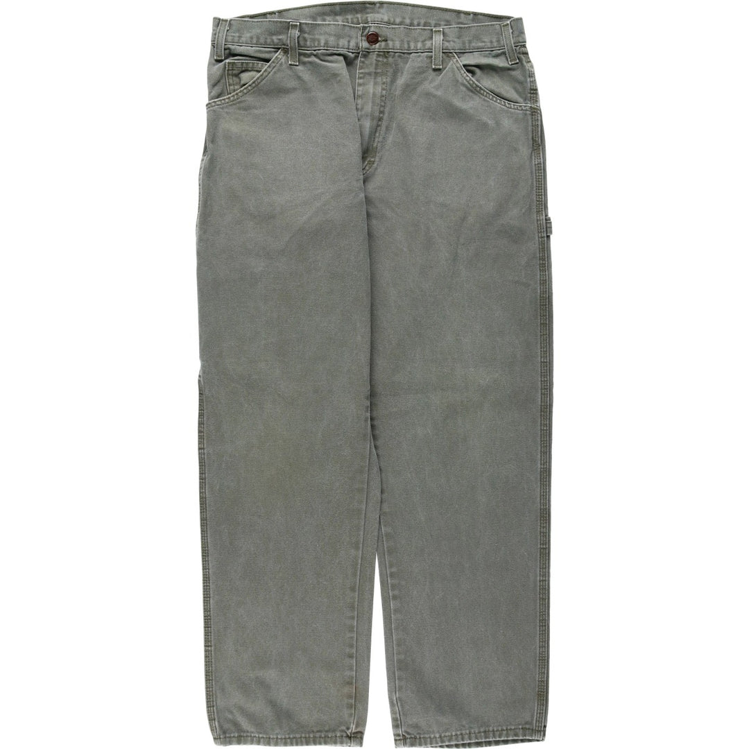 Dickies Relaxed Fit Duck Painter Pants, Men's, W36 equivalent cotton Khaki type Vintage Second Hand