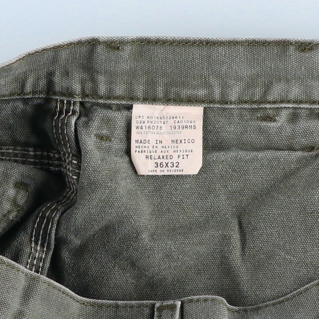 Dickies Relaxed Fit Duck Painter Pants, Men's, W36 equivalent cotton Khaki type Vintage Second Hand