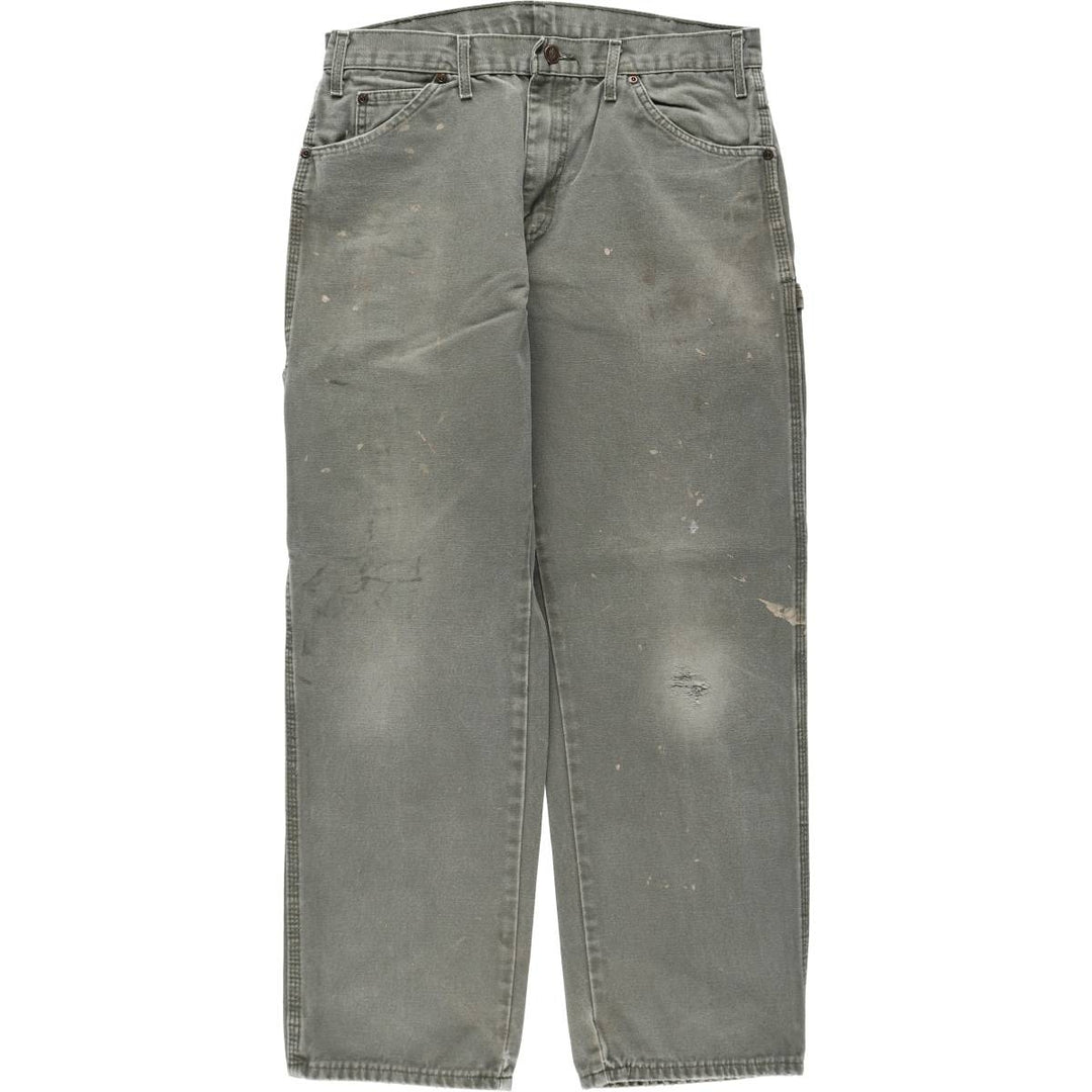 Dickies Relaxed Fit Duck Painter Pants, Men's, Size W33 cotton Khaki type Vintage Second Hand