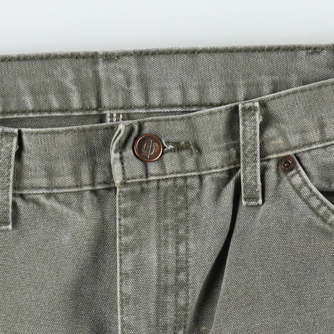 Dickies Relaxed Fit Duck Painter Pants, Men's, Size W33 cotton Khaki type Vintage Second Hand
