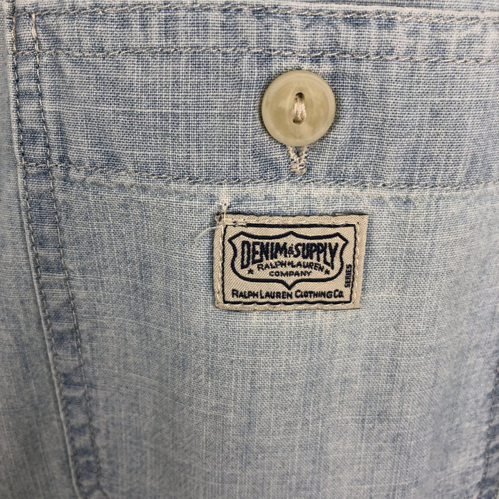 Ralph Lauren DENIM&SUPPLY Long-Sleeve Cotton Shirt, Men's Size M (approx.) cotton Blue type light blue Vintage Second Hand