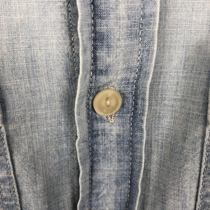 Ralph Lauren DENIM&SUPPLY Long-Sleeve Cotton Shirt, Men's Size M (approx.) cotton Blue type light blue Vintage Second Hand