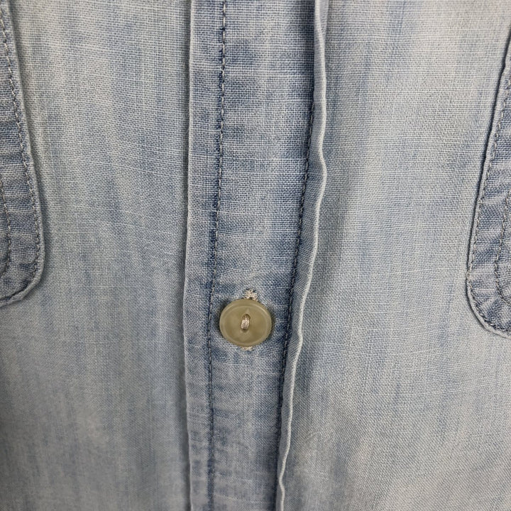 Ralph Lauren DENIM&SUPPLY Long-Sleeve Cotton Shirt, Men's Size L (approx.) cotton Blue type light blue Vintage Second Hand