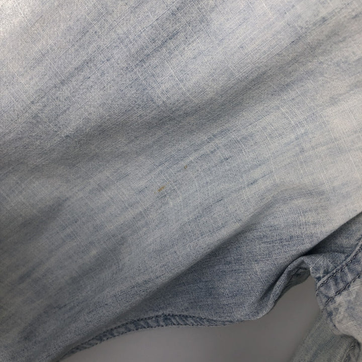 Ralph Lauren DENIM&SUPPLY Long-Sleeve Cotton Shirt, Men's Size L (approx.) cotton Blue type light blue Vintage Second Hand