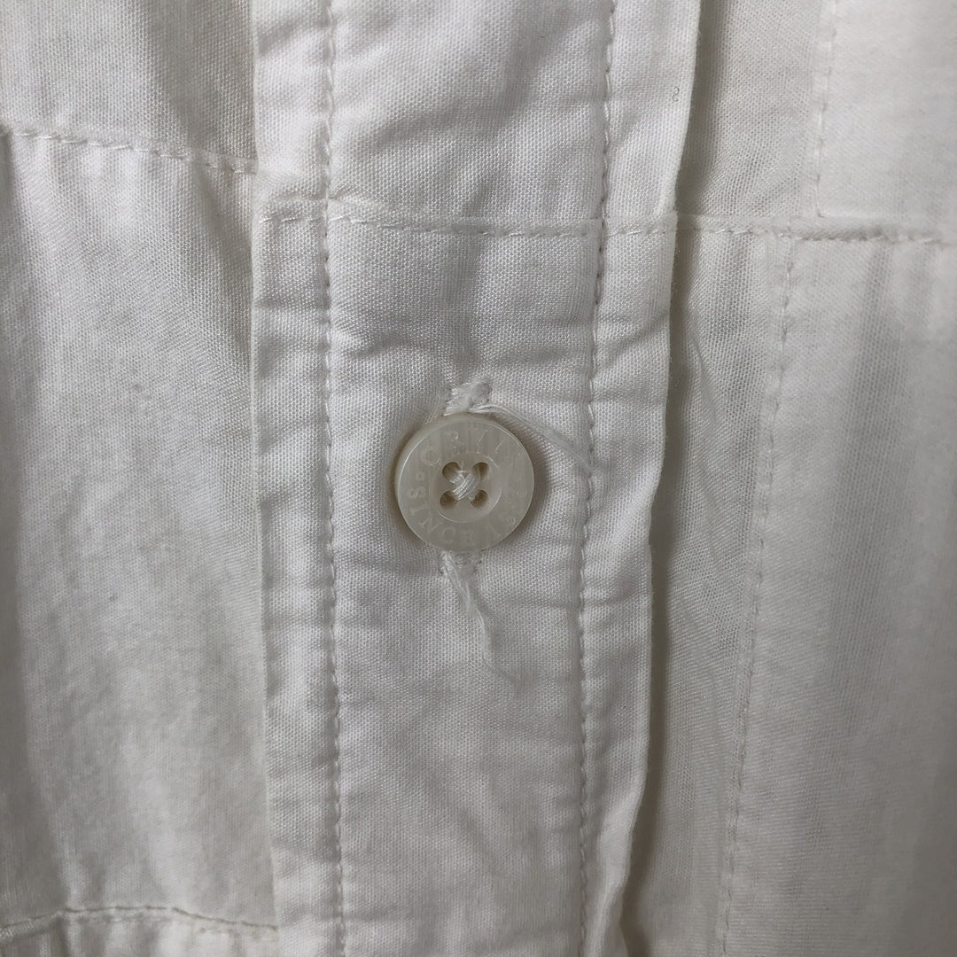 ORVIS Patchwork Long-Sleeve Cotton Shirt, Men's Size L (approx.) cotton white type Vintage Second Hand
